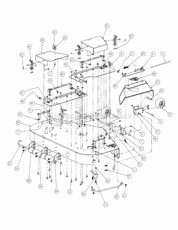 Fabricated Cutter Deck 48-Inch (Nov.2003 & Af Diagram and Parts List for M48-KW 53BB5DAV750 Cub Cadet Sprayer